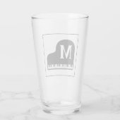 Verre Grand Piano Monogram Pianiste Noir et Blanc Clas (Dos)