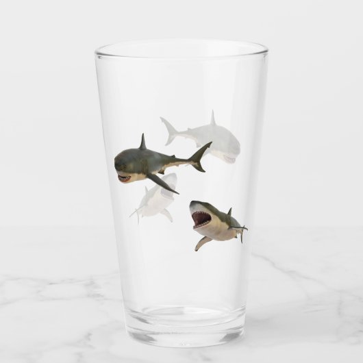Verre Grand requin blanc (Devant)