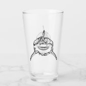 Verre Grand requin blanc de la tribu noire et blanche (Dos)