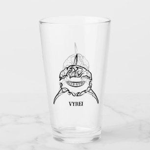 Verre Grand requin blanc de la tribu noire et blanche