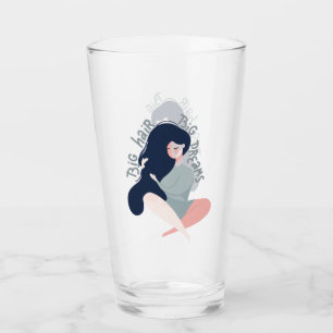 Verre Grands rêves de grands cheveux