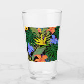 Verre Graphique de fleur d'Aloha de Hawaii tropical (Devant)