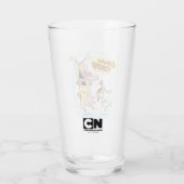 Verre Graphique de rire de vache et de poulet (Dos)