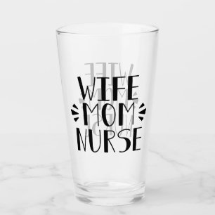 Verre Graphique d'infirmière de maman d'épouse