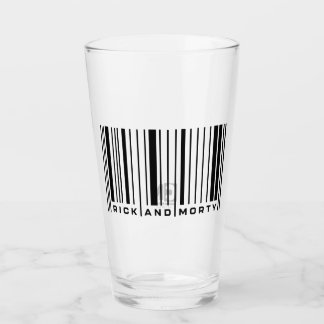 Verre Graphique du code barre de Rick et Morty