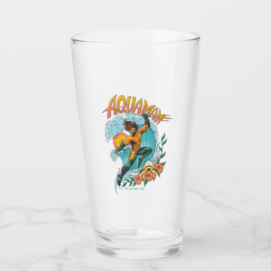 Verre Graphique du Surf de levage Aquaman et Trident (Devant)