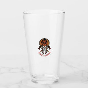 Verre Graphisme de gravure de guerrier Halloween vintage