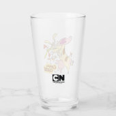 Verre Graphisme de la vache et du poulet (Dos)