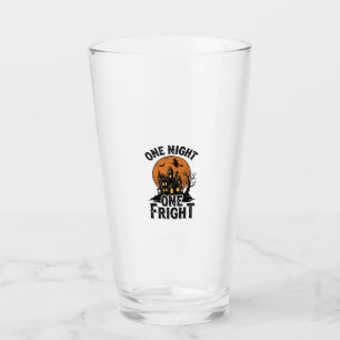 Verre Graphisme de sorcière de lune de Halloween hanté v
