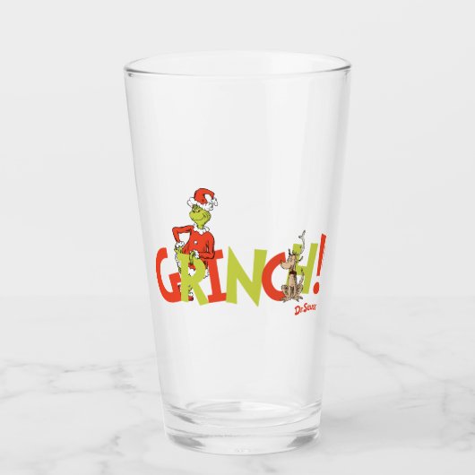 Verre Graphisme du logo du personnage Grinch ! (Devant)