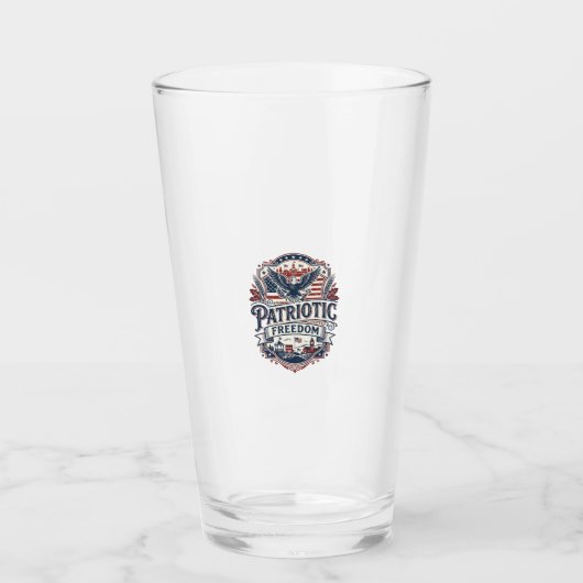 Verre Graphisme vectoriel de fierté de petite ville du M (Devant)