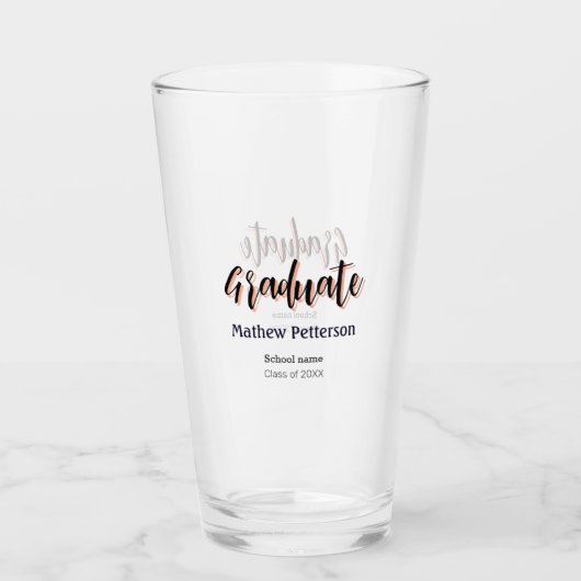 Verre Gras type simple noir classe moderne graduation (Devant)