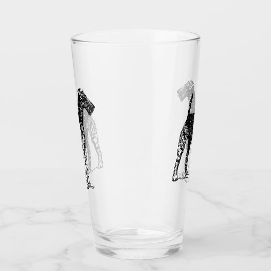 Verre Gravure Airedale Terrier (Droite)