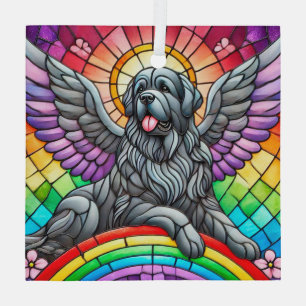 Verre Gray Terre-Neuve Angel Suncatcher Ornement en verr