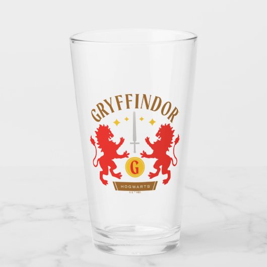 Verre GRAYFFINDOR™ Maison double Lion épée graphique (Devant)