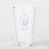 Verre Grèce Coeur Drapeau Bleu AMOUR Personnalisé (Dos)