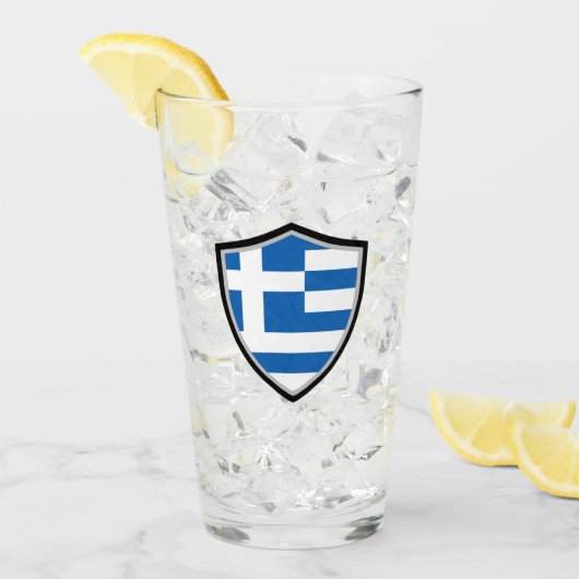 Verre Greek flag (Devant glace)