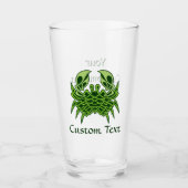 Verre Green crab Celtic Knot (Devant)