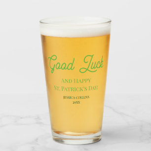 Verre Green Simple Bonne chance Bonne St. Patrick's Day