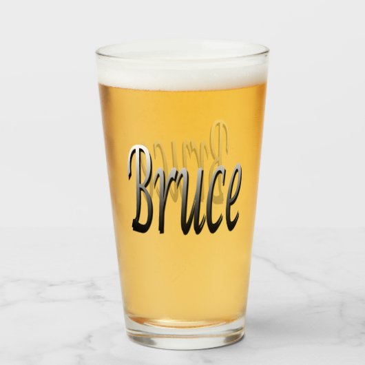 Verre Grey Bruce Nom Logo, (Devant (rempli))