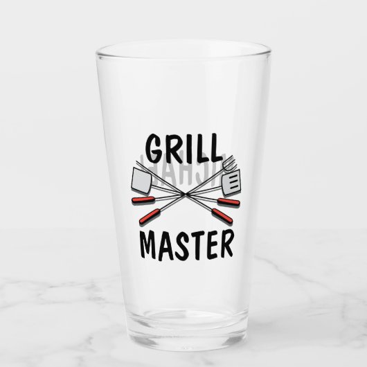 Verre Grill Master avec nom (Devant)