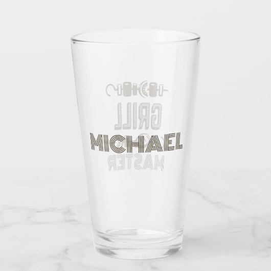 Verre Grill Master avec nom (Dos)