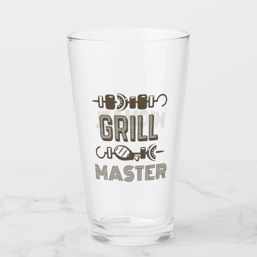 Verre Grill Master avec nom (Devant)