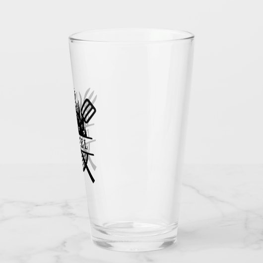 Verre Grillmaster BBBQ Ajouter Votre Nom Pint (Gauche)
