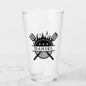 Verre Grillmaster BBBQ Ajouter Votre Nom Pint (Devant)