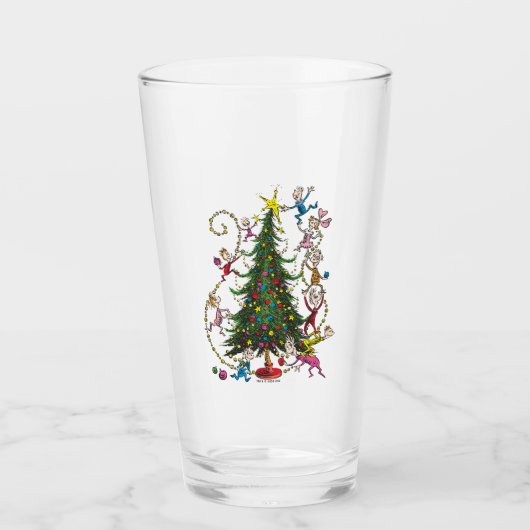 Verre Grinch Classique | Sapin de Noël (Devant)