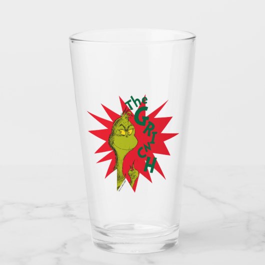 Verre Grinch Classique | Starburst Rouge (Devant)