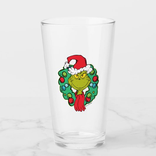 Verre Grinch | Couronne de Noël (Devant)