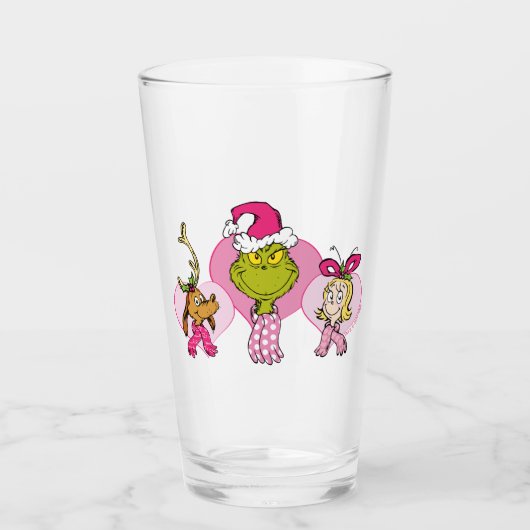 Verre Grinch Crew in Pink Valentine's Portrait (Devant)
