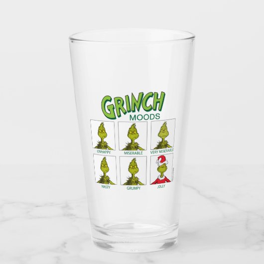 Verre Grinch | Tableau d'humeurs Édition Noël (Devant)