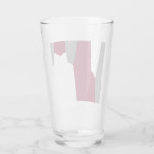 Verre Gris rose et blanc Abstrait (Dos)
