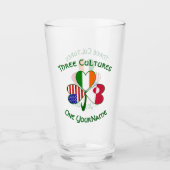 Verre Groenland Irlandais drapeaux américains Shamrock p (Devant)