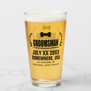 Verre Groomsman personnalisé
