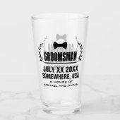 Verre Groomsman personnalisé (Devant)