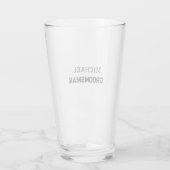 Verre Groomsman simple minimal ajouter nom moderne mascu (Dos)