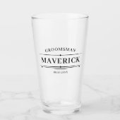 Verre Groomsmen moderne Cadeau Classique Elégant Mariage (Devant)