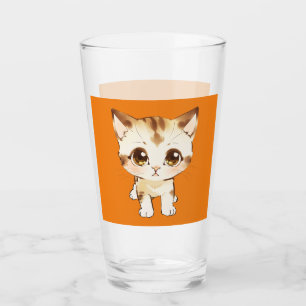 Verre Gros Kitten Eyed Cute Feline Aquarelle