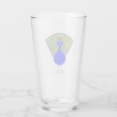 Verre Gros paon de Noël (Dos)