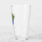 Verre Gros paon de Noël (Gauche)