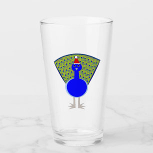 Verre Gros paon de Noël