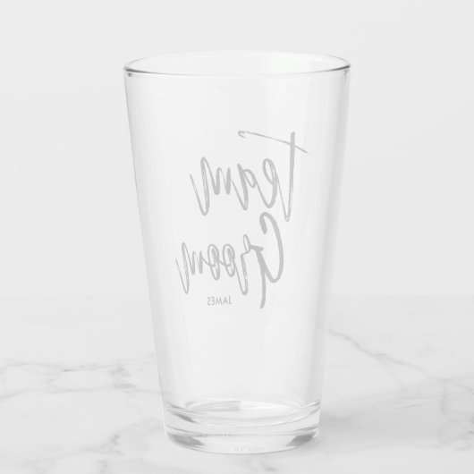 Verre Groupe d'équipe| Style de script noir (Dos)
