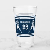 Verre Grunge Football Quarterback Bleu et blanc (Devant)