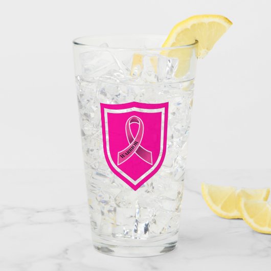 Verre Guerrier du cancer du sein (Dos glace)