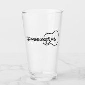 Verre Guitare acoustique Logo Abstrait noir (Devant)