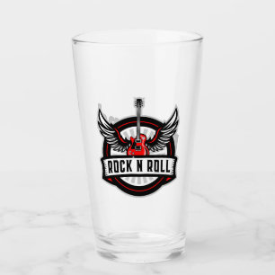 Verre Guitare rock et roll avec ailes