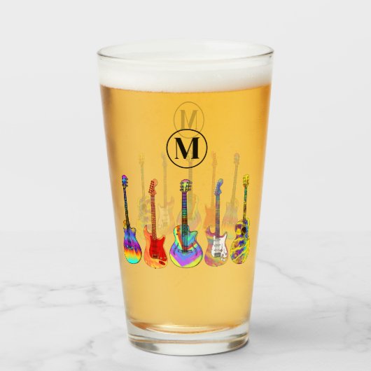 Verre Guitares personnalisées (Devant (rempli))
